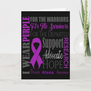 Ataxia Neurological Sickness Awareness For Warrior Card