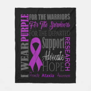 Ataxia Neurological Sickness Awareness for Warrior Fleece Blanket