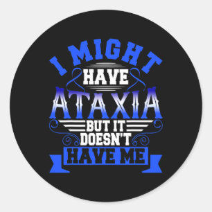Ataxia Neurological Sign Hemiataxia Blue Ribbon Ne Classic Round Sticker