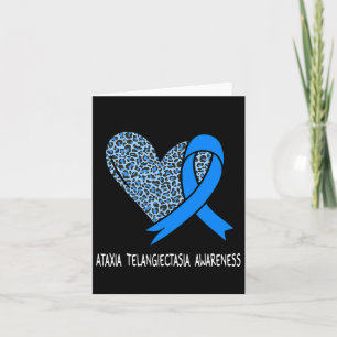 Ataxia Telangiectasia Awareness Blue Ribbon  Card