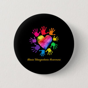Ataxia Telangiectasia Awareness Peace Love Hope Bl 6 Cm Round Badge