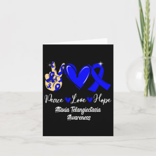 Ataxia Telangiectasia Awareness Peace Love Hope Bl Card