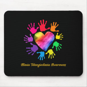 Ataxia Telangiectasia Awareness Peace Love Hope Bl Mouse Pad
