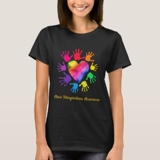 Ataxia Telangiectasia Awareness Peace Love Hope Bl T-Shirt