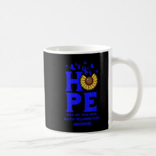 Ataxia Telangiectasia Blue Hope Vintage Sunflower Coffee Mug