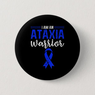 Ataxia Warrior Blue Ribbon Impaired Coordination A 6 Cm Round Badge
