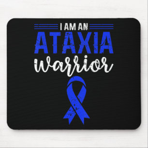 Ataxia Warrior Blue Ribbon Impaired Coordination A Mouse Pad
