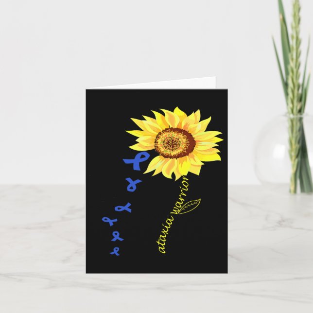 Ataxia Warrior Fun Design Ataxia Awareness.  Card (Front)