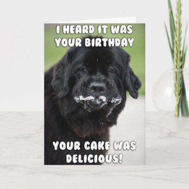 Ate the cake birthday card (Front)