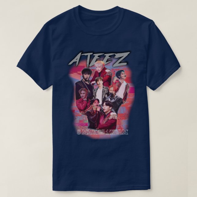 ATEEZ KPOP MERCH OLD RETRO KNOCK OFF INSPIRED MERC T-Shirt (Design Front)