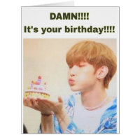 'ATEEZ Yeosang meme' Birthday Card