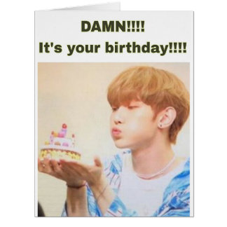 'ATEEZ Yeosang meme' Birthday Card 