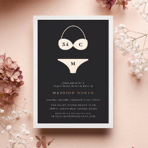 Atelier Lingerie Bridal Shower Foil Invitation