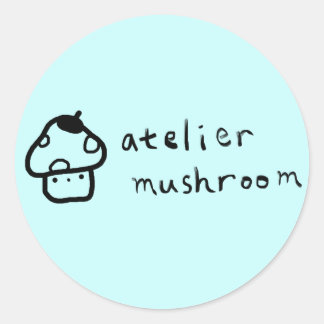 atelier mushroom Logo Round Stickers