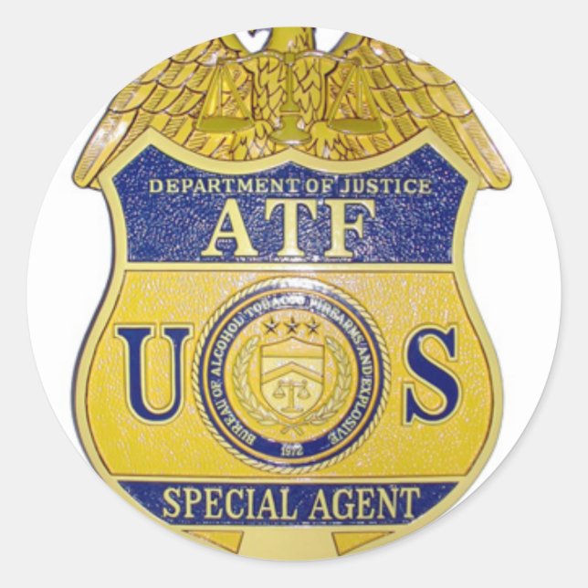 atf classic round sticker (Front)
