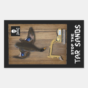 Athabasca Tar Sands Duck Mount Rectangular Sticker