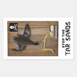 Athabasca Tar Sands Duck Mount Rectangular Sticker