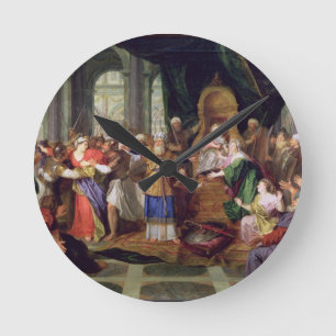 Athaliah Expelled from the Temple, c.1697 (oil on Round Clock