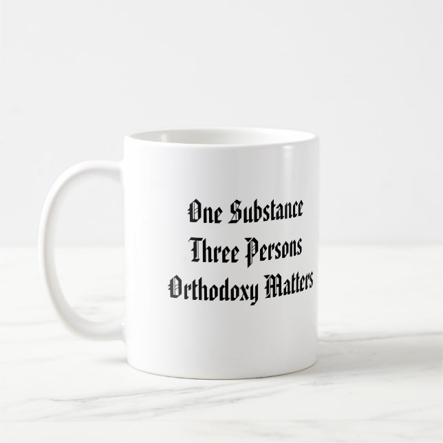 Athanasius Orthodoxy Matters Mug (Left)