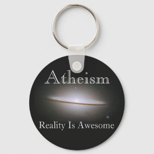 atheism, reality is awesome key ring