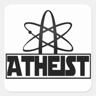 atheism sign square sticker