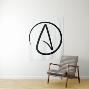 Atheism Symbol - Atheist Sign Tapestry