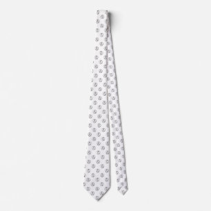 Atheism symbol: black on white tie