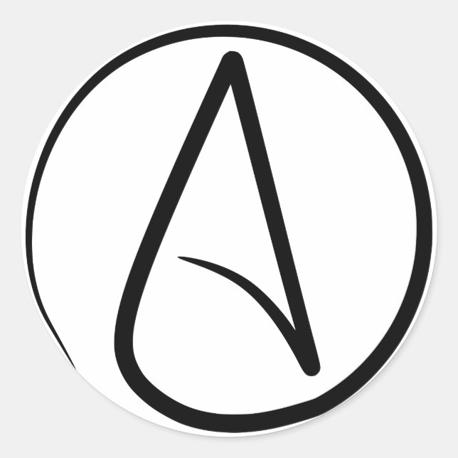Atheism Symbol Classic Round Sticker (Front)