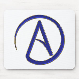 Atheism symbol mouse pad