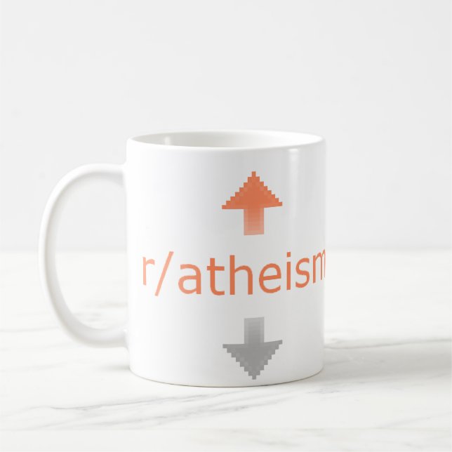 Atheism Upvote Coffee Mug (Left)