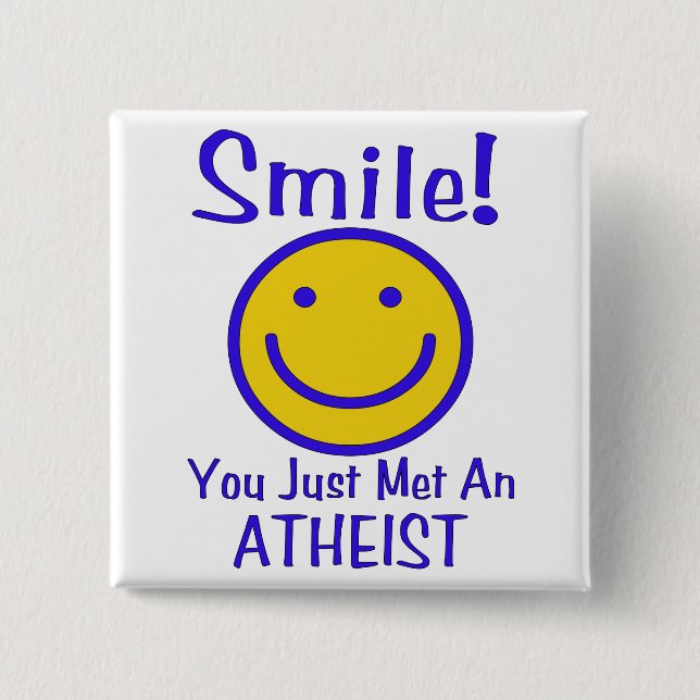 Atheist 15 Cm Square Badge (Front)