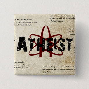 Atheist 15 Cm Square Badge