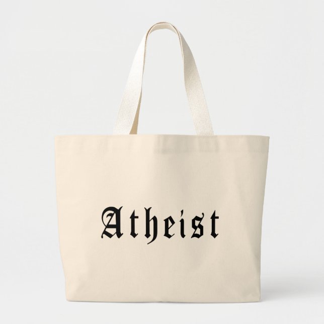 Atheist 1 large tote bag (Front)