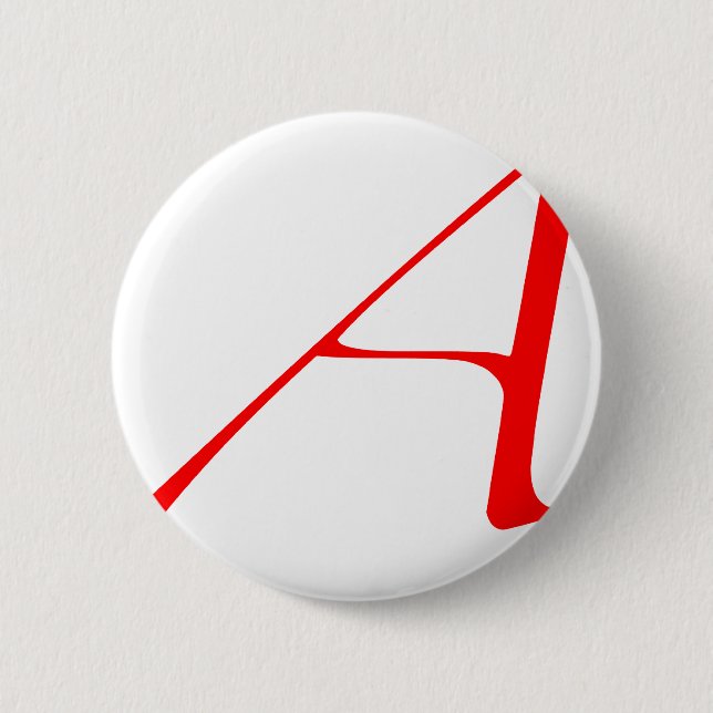 Atheist "A"  logo 6 Cm Round Badge (Front)