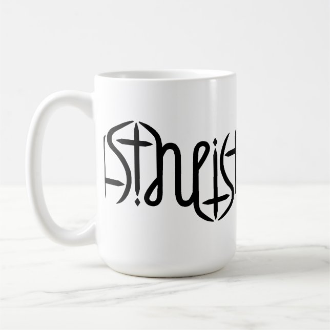 Atheist Ambigram - Original Coffee Mug (Left)