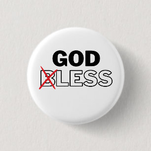 Atheist Anti Religion "Godless" 3 Cm Round Badge