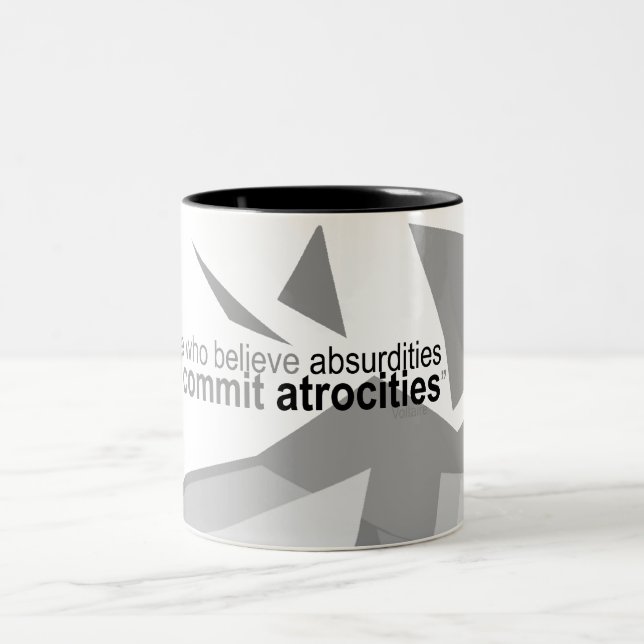 Atheist Apparel - Voltaire Quote Graphic Mug (Center)