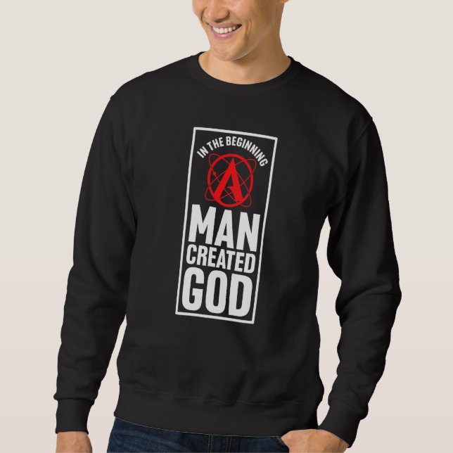 Atheist Atheism Symbol Agnostic Anti Religion Sweatshirt (Front)
