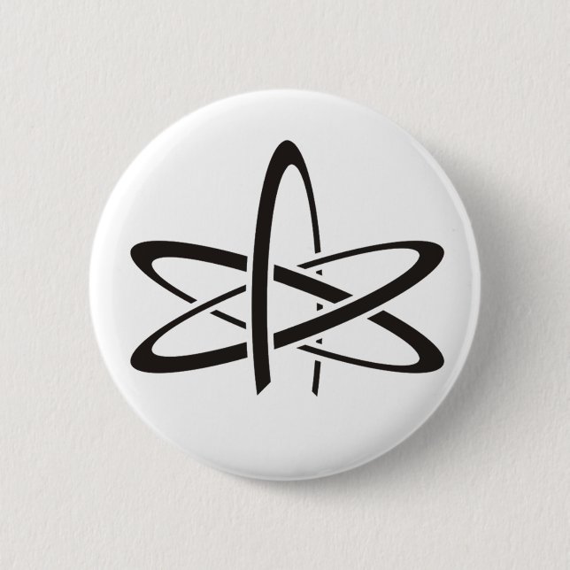 Atheist Atom 6 Cm Round Badge (Front)