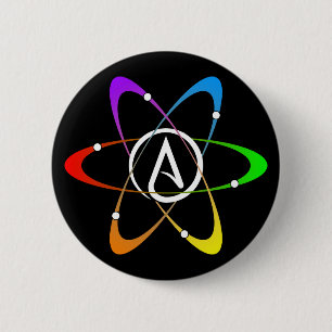 Atheist Atom Symbol 6 Cm Round Badge