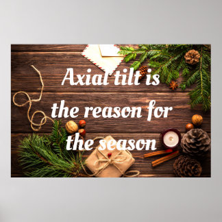 Atheist "Axial tilt is the reason for the season" Poster