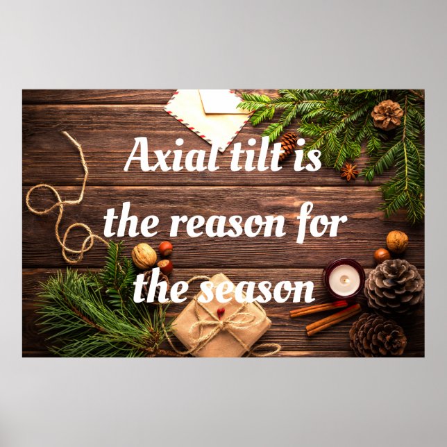 Atheist "Axial tilt is the reason for the season" Poster (Front)