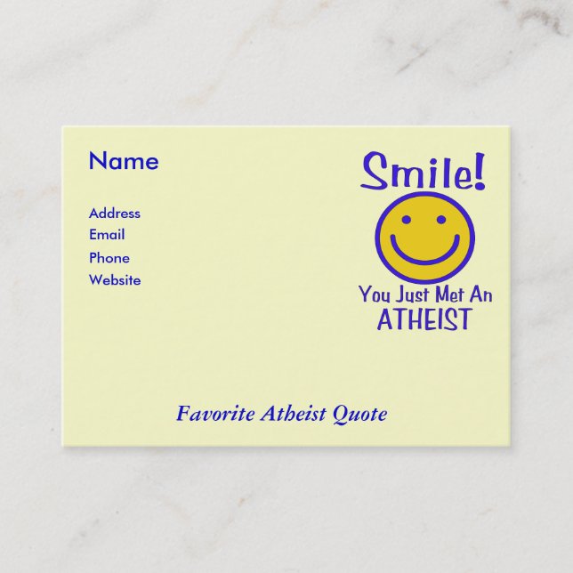 Atheist Business Card (Front)