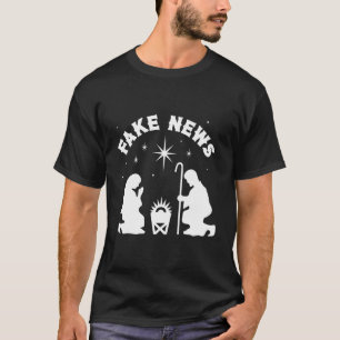 Atheist Christmas Fake News Nativity Scene Anti Xm T-Shirt