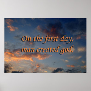 atheist clouds poster
