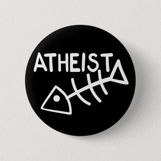 Atheist Fish 6 Cm Round Badge (Front)