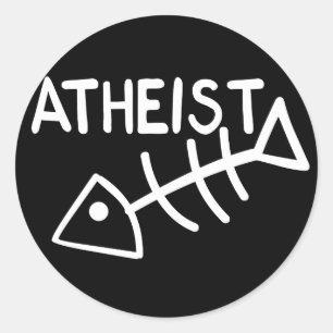 Atheist Fish Classic Round Sticker
