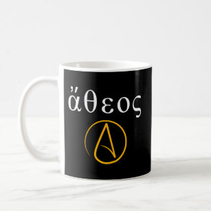 Atheist Greek Alphabet Anti-Religion Atheism Coffee Mug
