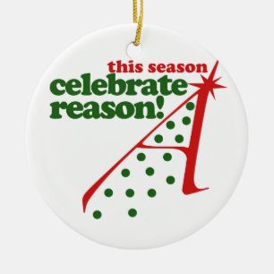 Atheist Holiday Season Ceramic Ornament