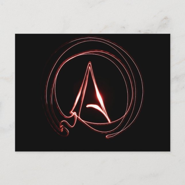 Atheist in Red Postcard (Front)